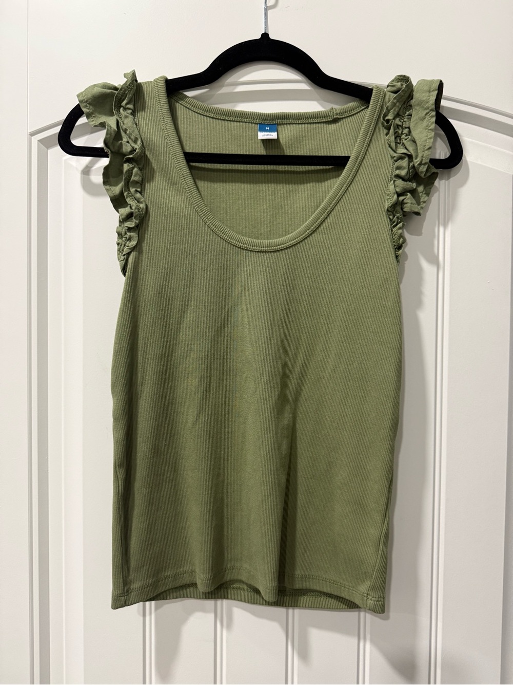 Old Navy Olive Green Ruffle Sleeve Tank